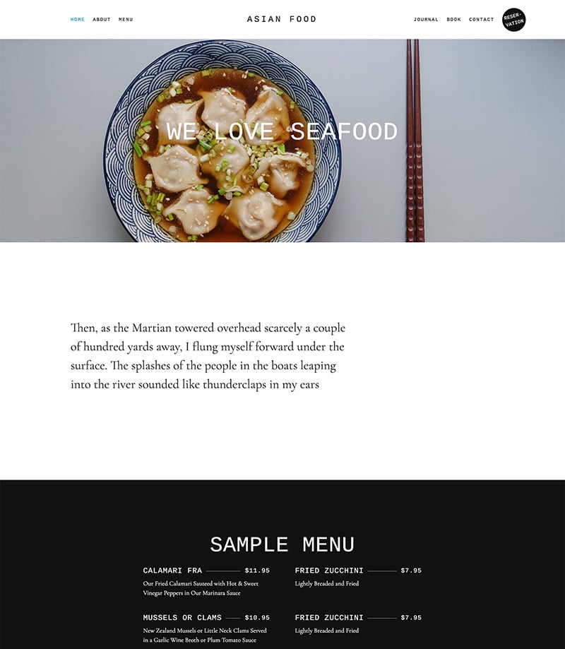 Asian Food Screen